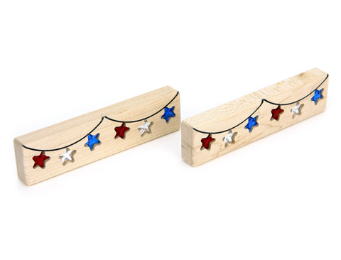 LIMITED! Patriotic Banner 2 pc. Gem Block Set