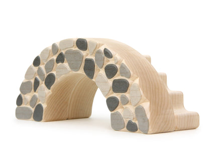 Carved Stone Bridge with Arch Stairway Block Set
