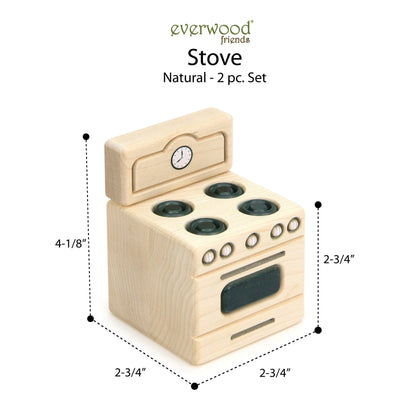 Kitchen Stove - Natural - 1:12 Scale Furniture Solid Maple Blocks