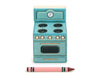 LIMITED! Kitchen Stove - Teal - 1:12 Scale Furniture Solid Maple Blocks