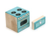 LIMITED! Kitchen Stove - Teal - 1:12 Scale Furniture Solid Maple Blocks