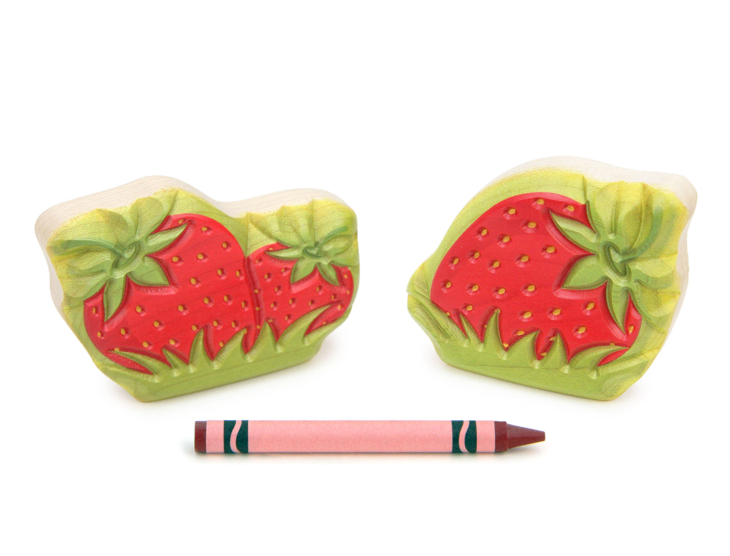 LIMITED! Carved Strawberries 2 pc. Shape Block Set