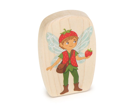 LIMITED! Strawberry Picker Fairy - 3.75" Double-sided 1:24 Scale Maple Figure