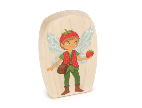 LIMITED! Strawberry Picker Fairy - 3.75" Double-sided 1:24 Scale Maple Figure