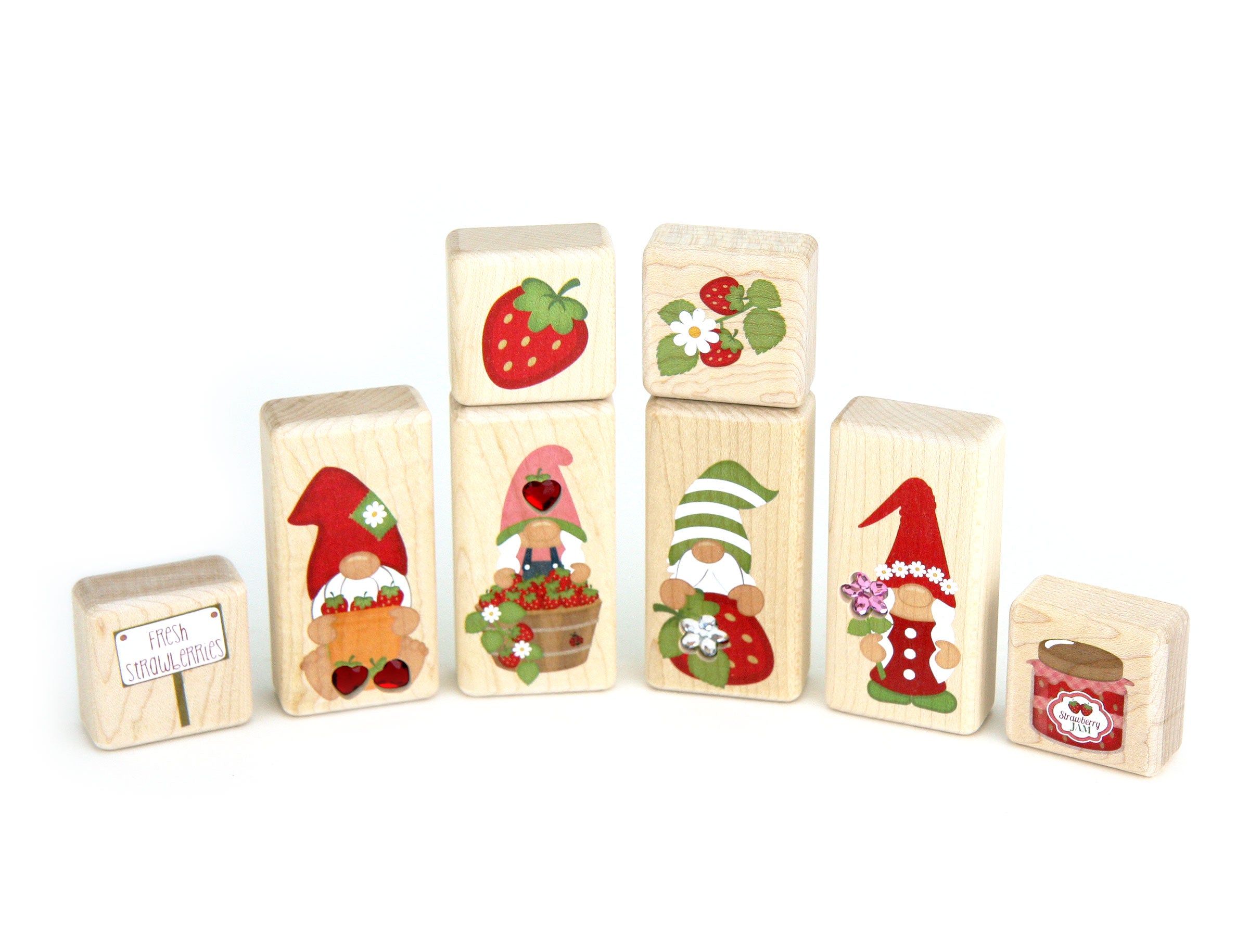 12 pc Rainbow Hearts Gem Blocks - Everwood Friends