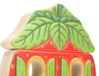 LIMITED! Carved Strawberry Faerie House Building Block Set