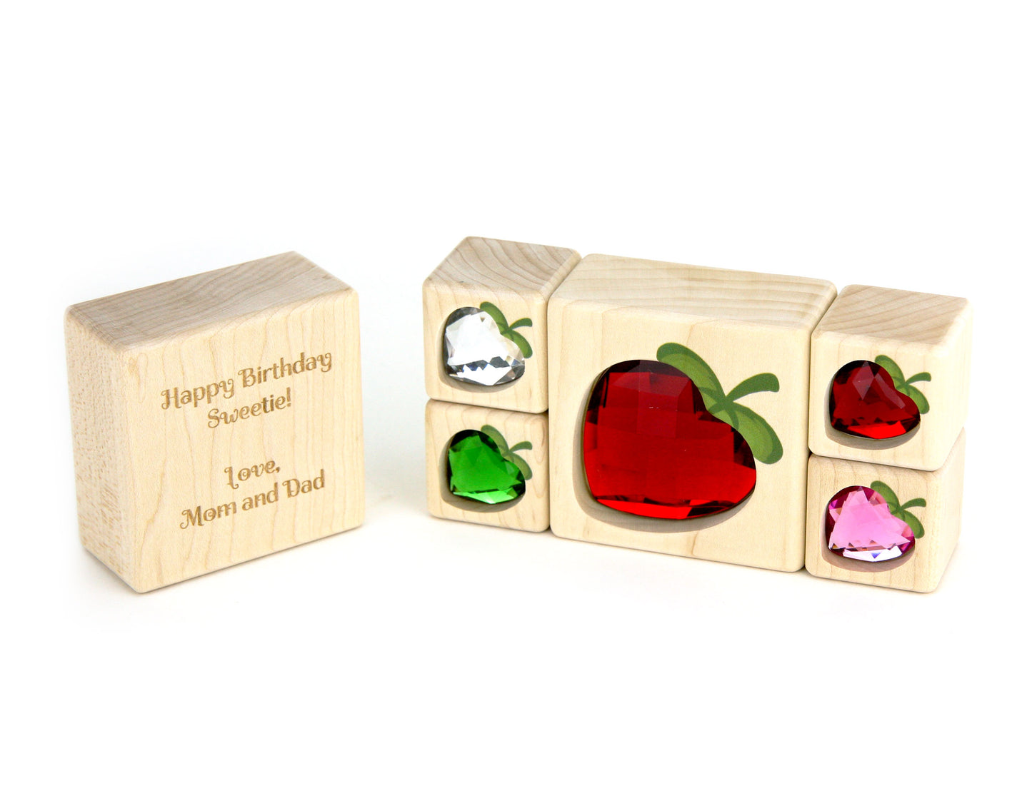 LIMITED! Summer Strawberry 5 pc. Gem Message Blocks