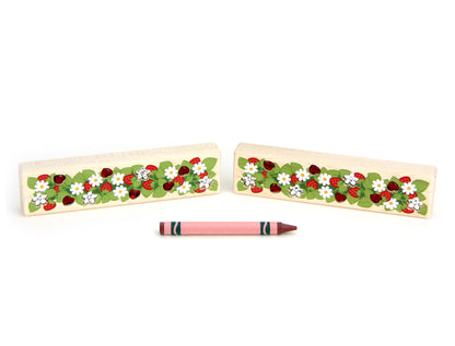 LIMITED! Strawberry Patch 2 pc. Gem Blocks
