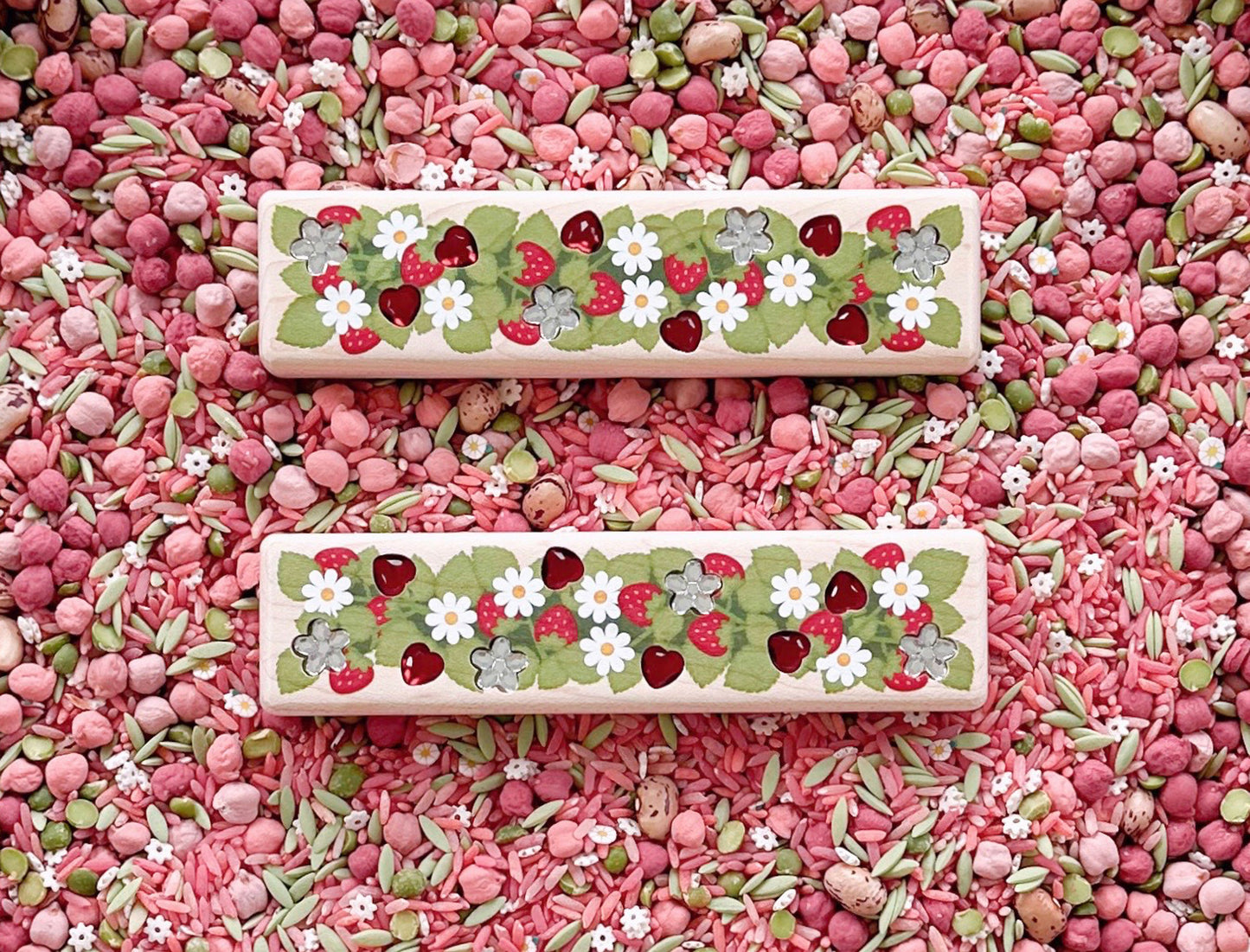 LIMITED! Strawberry Patch 2 pc. Gem Blocks