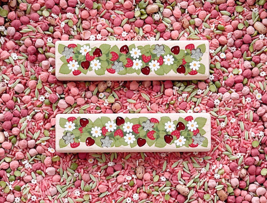 LIMITED! Strawberry Patch 2 pc. Gem Blocks