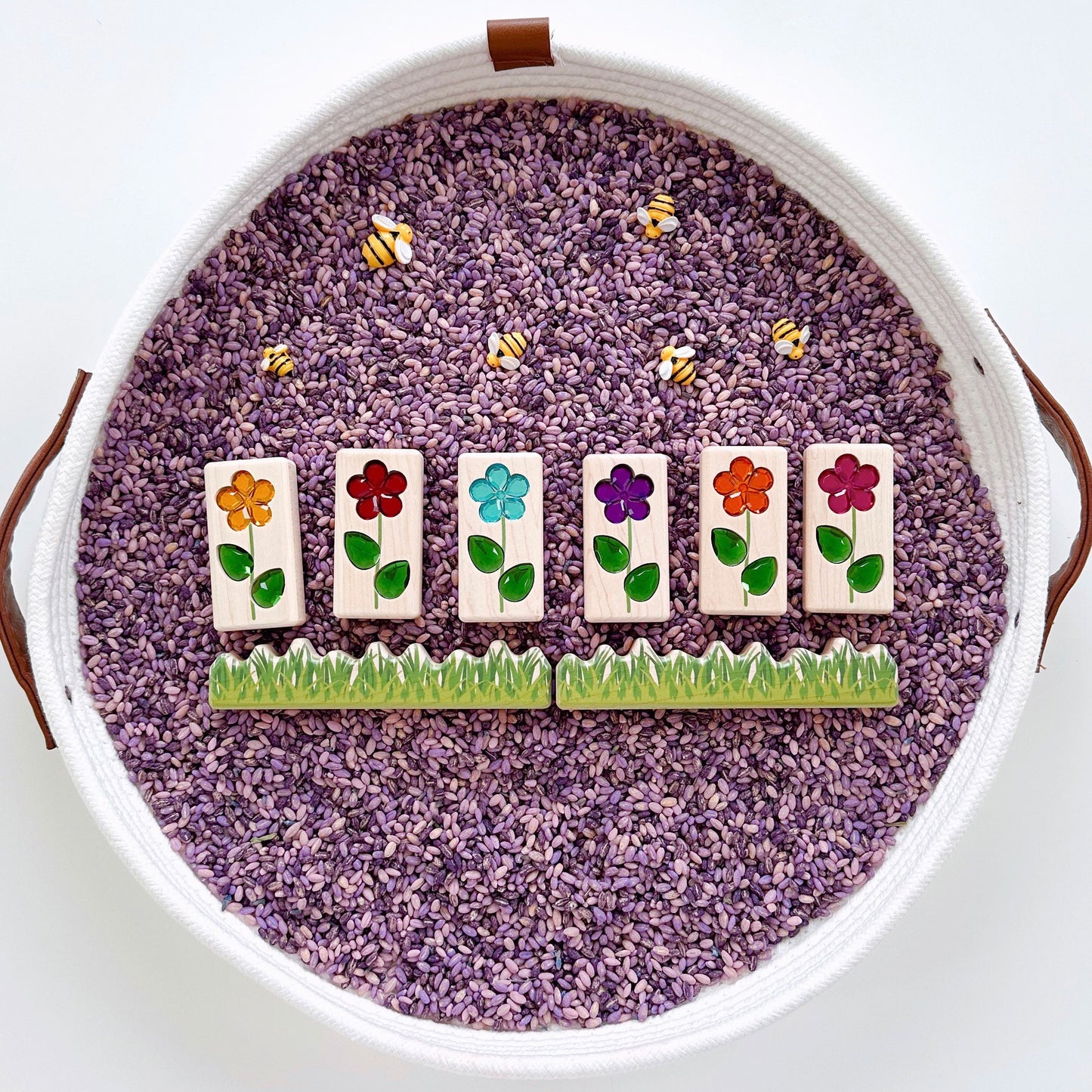 LIMITED! Bright Summer Flowers 6pc. Gem Blocks