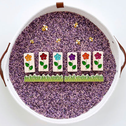 LIMITED! Bright Summer Flowers 6pc. Gem Blocks