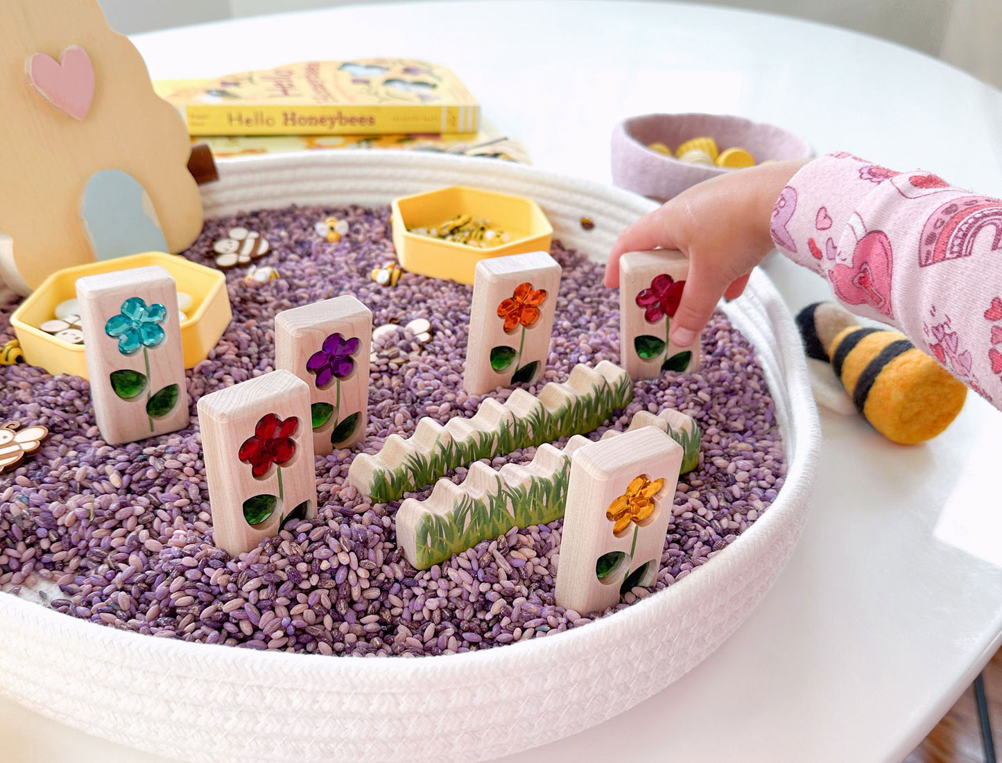 LIMITED! Bright Summer Flowers 6pc. Gem Blocks