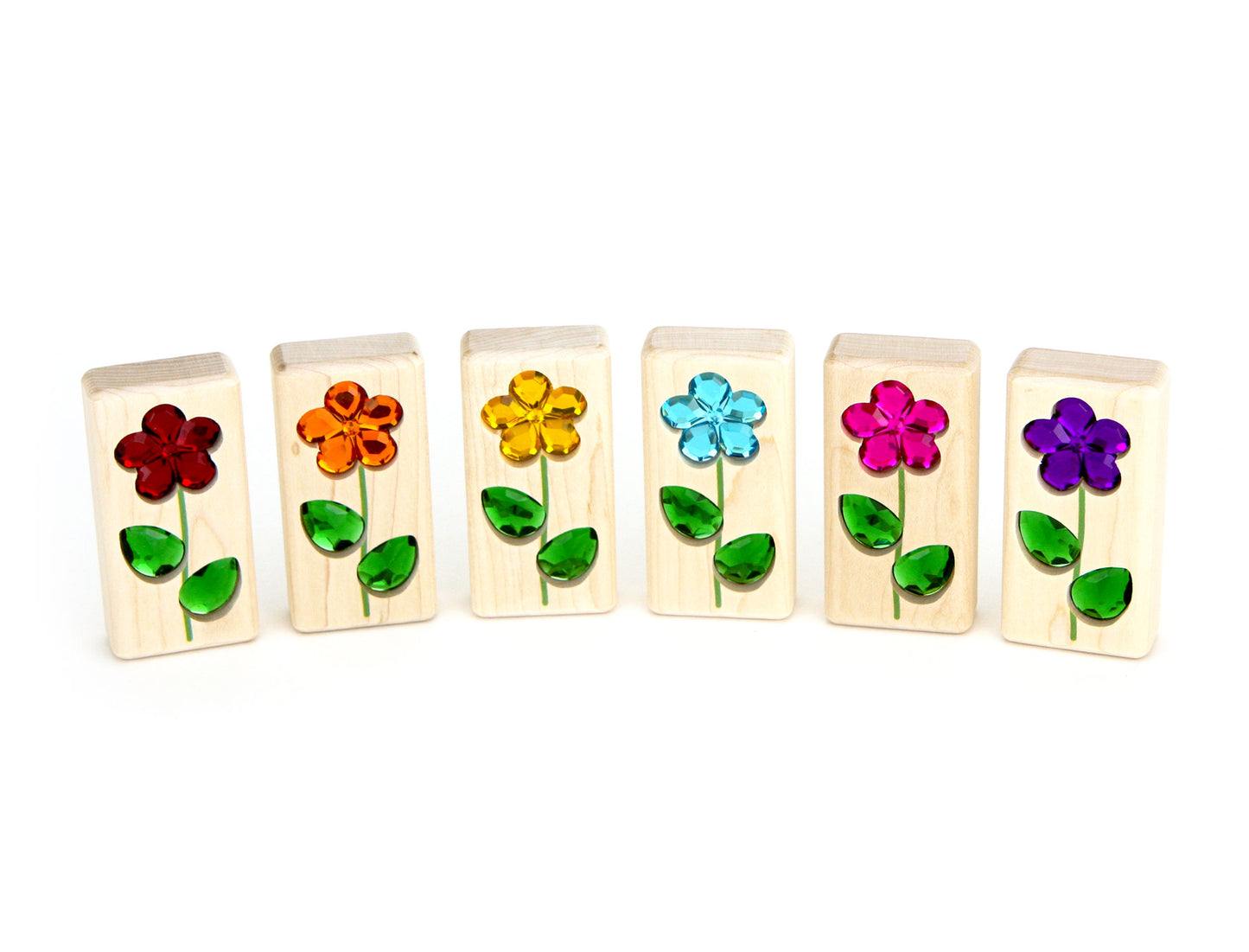 LIMITED! Bright Summer Flowers 6pc. Gem Blocks