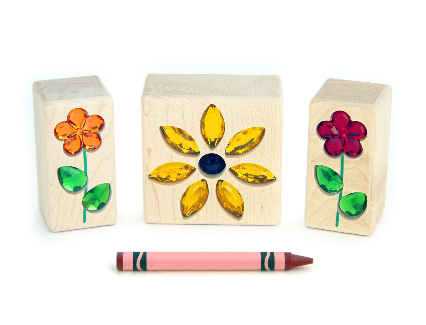LIMITED! Autumn Sunflower 3 pc. Gem Message Blocks