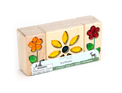LIMITED! Autumn Sunflower 3 pc. Gem Message Blocks