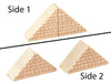 LIMITED! 2x2 Tan Shingle Roof 2 pc. Double-Sided Triangle Building Blocks