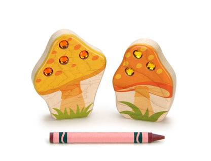 LIMITED! Autumn Toadstools Shaped Gem Blocks