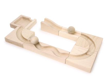 9 pc. Toddler-Safe Ball Run Unit Block Set