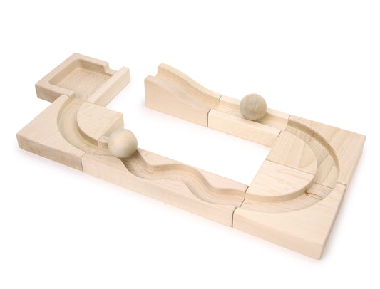 9 pc. Toddler-Safe Ball Run Unit Block Set