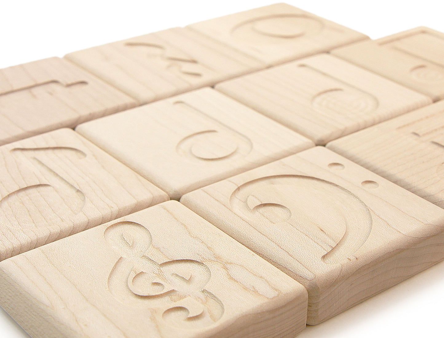 10 pc. Music Notes Maple Tracing Tiles