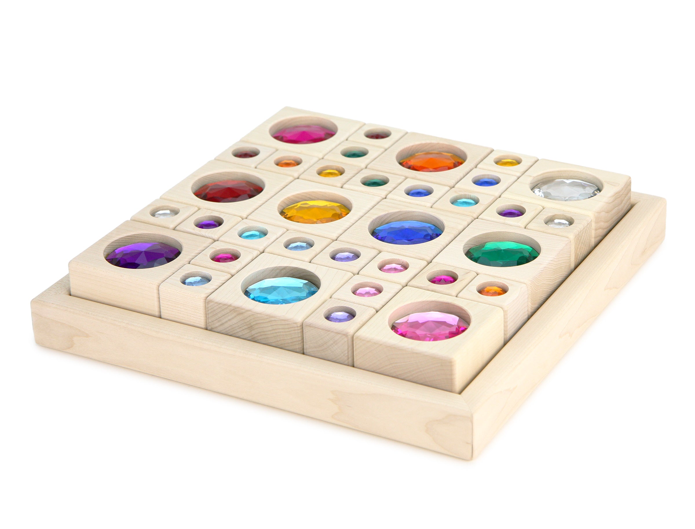 Everwood Friends　ハートキャッスルタワージェムブロック　ピンク 12 pc Rainbow Hearts Gem Blocks - Everwood Friends