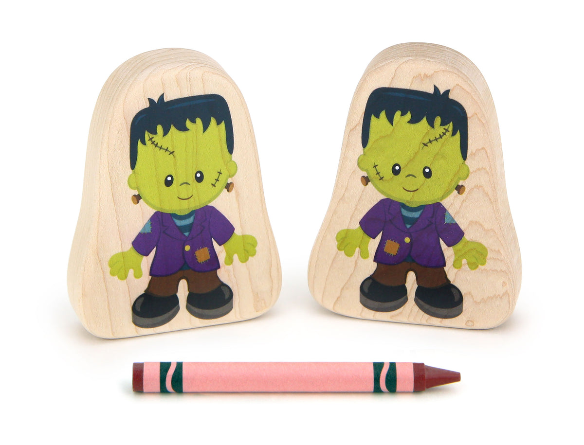 LIMITED! Trick-or-Treat Frankenstein - 3.25" Double-sided 1:24 Scale Maple Figure