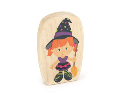 LIMITED! Trick-or-Treat Witch - 3.75" Double-sided 1:24 Scale Maple Figure