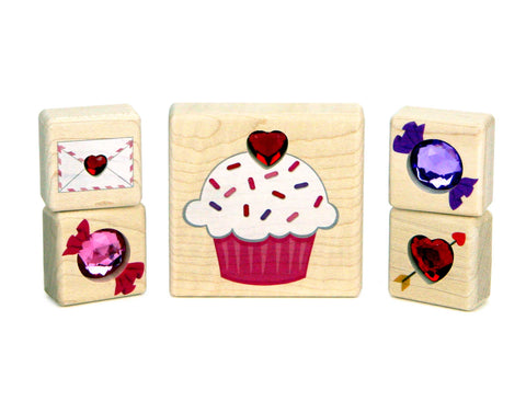 LIMITED! Valentine Treats 5 pc. Gem Block Set