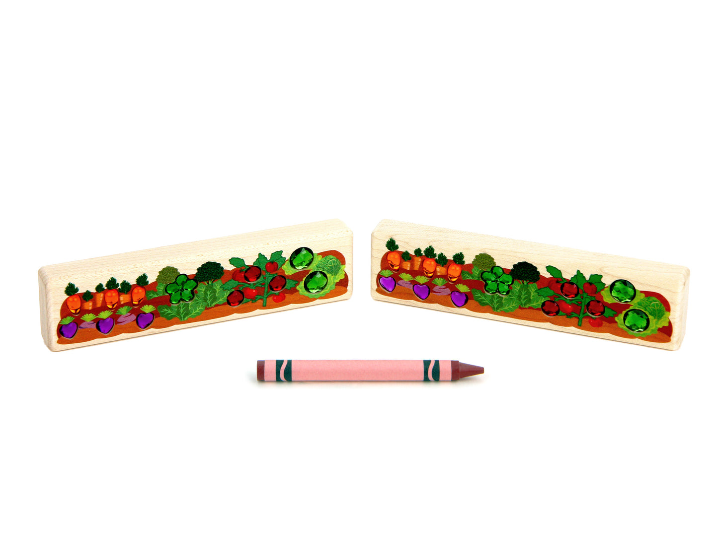 LIMITED! Vegetable Garden 2 pc. Gem Block Set