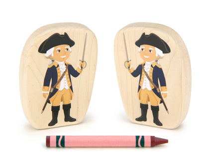 George Washington - 3.25" Double-sided 1:24 Scale Maple Figure