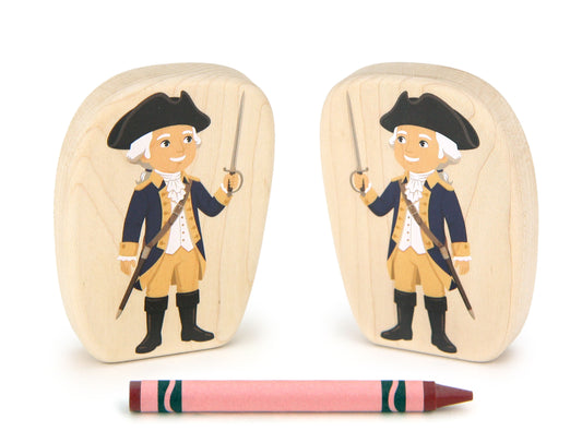 George Washington - 3.25" Double-sided 1:24 Scale Maple Figure