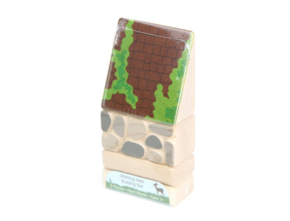 Carved Stone Wishing Well Building Block Set
