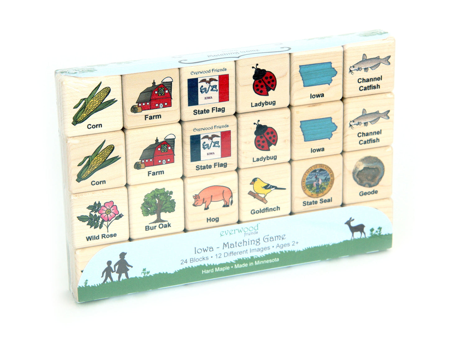 Iowa Wooden Matching Game - 24 pc Set