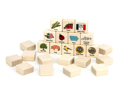 Iowa Wooden Matching Game - 24 pc Set