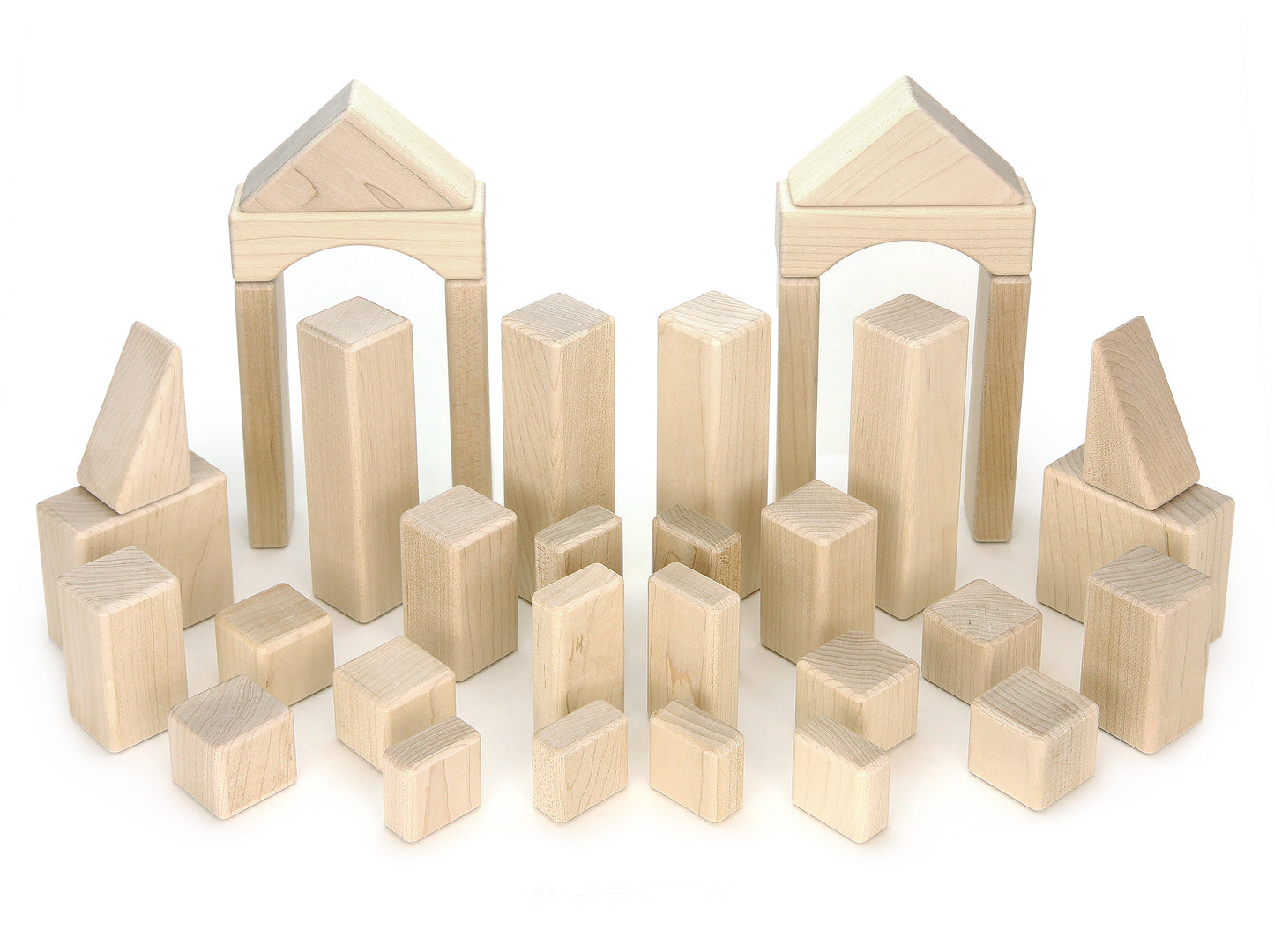 34 pc. Jr. Builder Set Maple Building Blocks