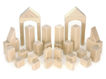 34 pc. Jr. Builder Set Maple Building Blocks