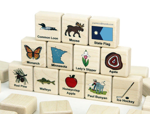 Minnesota Wooden Matching Game - 24 pc Set