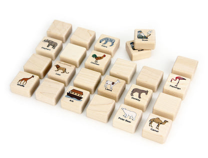 Noah's Ark Wooden Matching Game - 24 pc Set