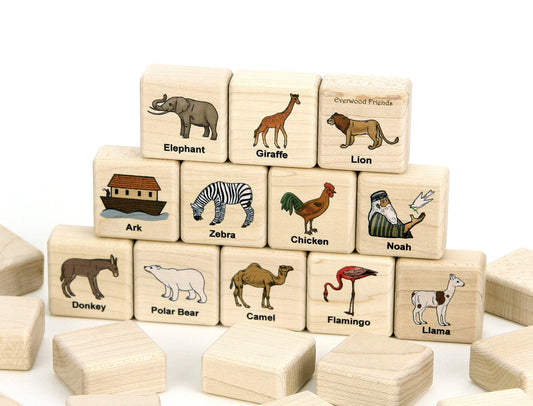 Noah's Ark Wooden Matching Game - 24 pc Set