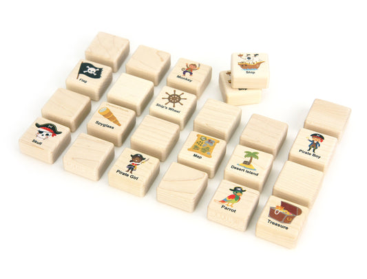 Pirate Adventure Wooden Matching Game - 24 pc Set