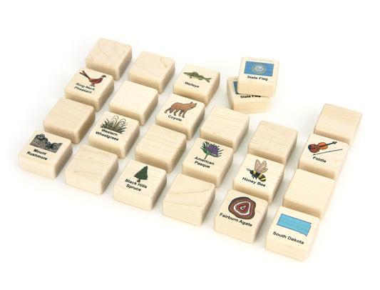 South Dakota Wooden Matching Game - 24 pc Set