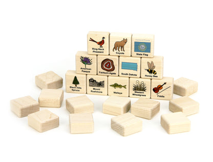South Dakota Wooden Matching Game - 24 pc Set