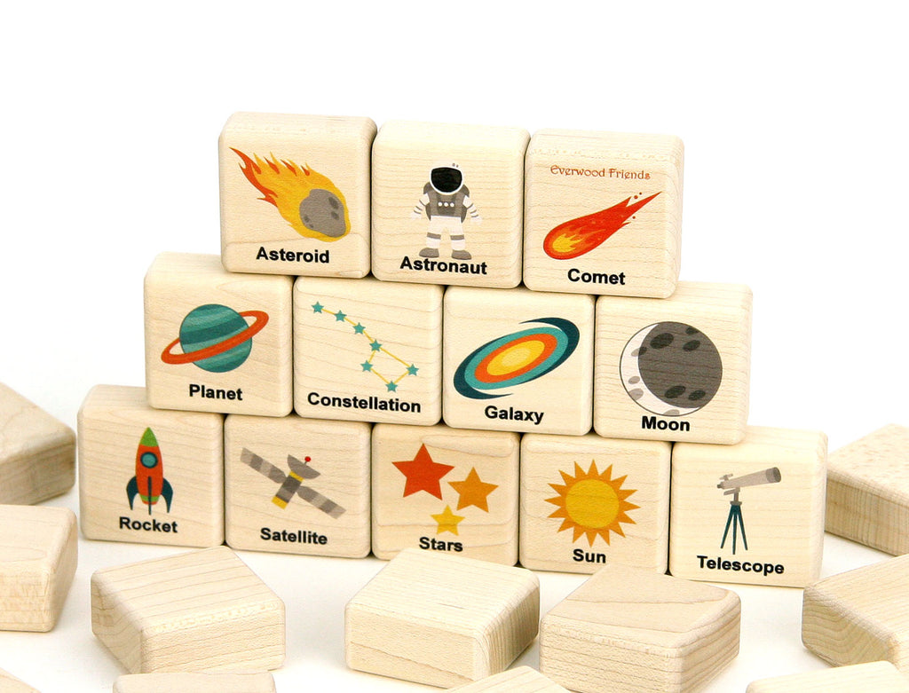 Space Explorers Wooden Matching Game - 24 pc Set