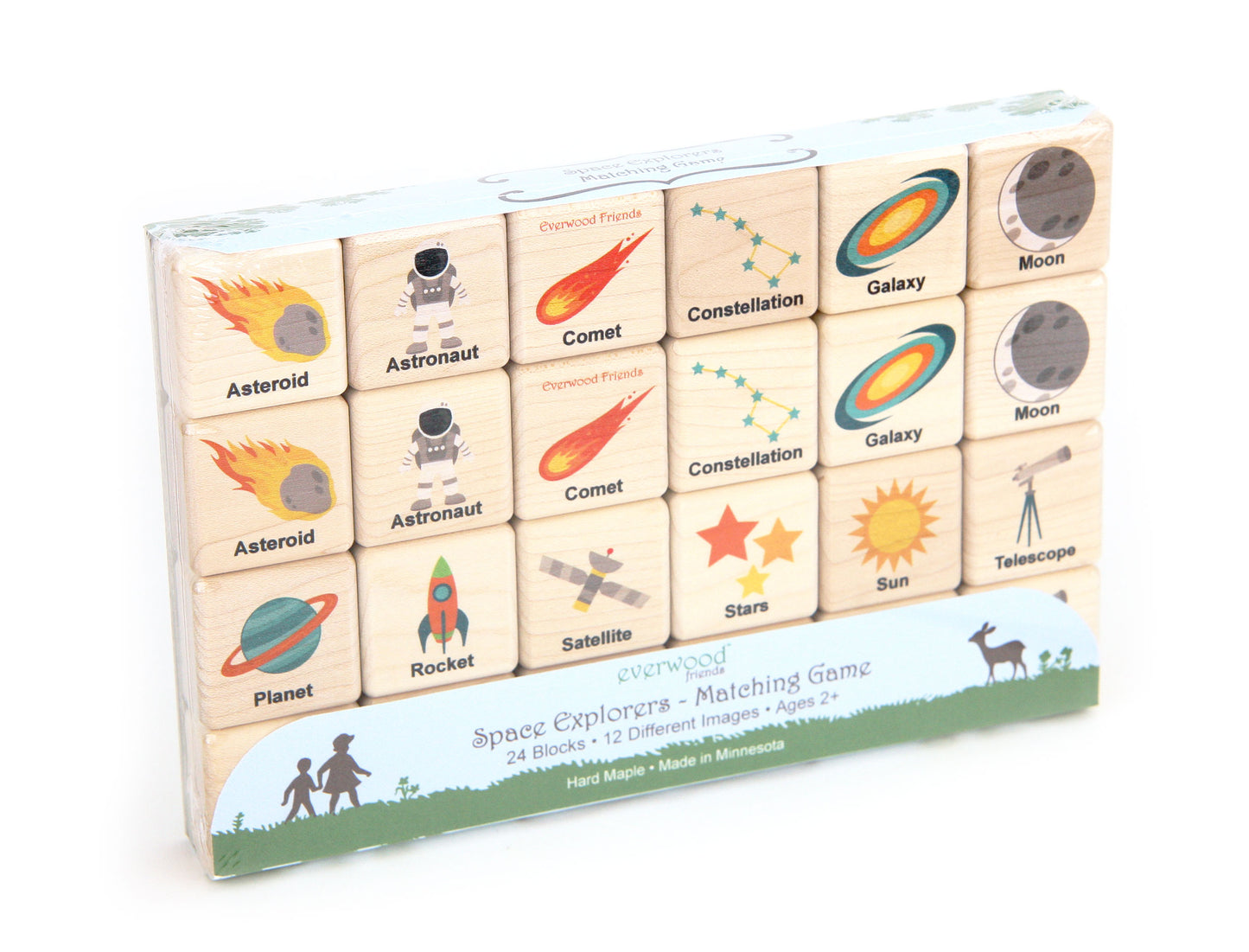 Space Explorers Wooden Matching Game - 24 pc Set