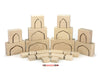 32 pc. Pointed Arch Collection Maple Building Blocks with Tray