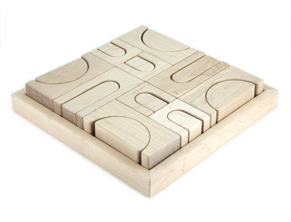 20 pc. Roman Arch Collection Maple Building Blocks with Tray
