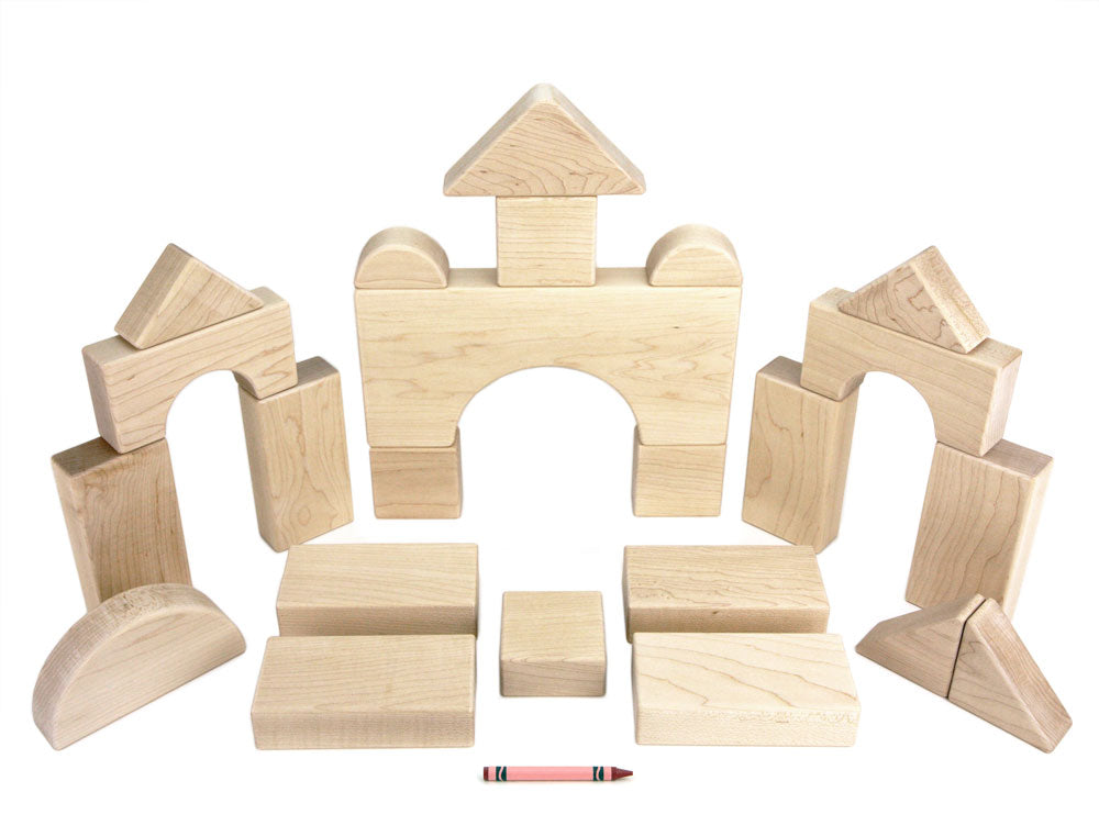 23 pc. Toddler Chunky Set Maple Building Blocks
