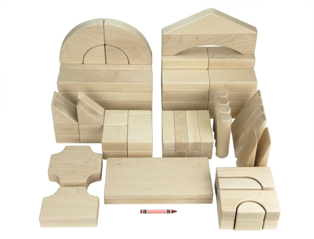 78 pc Classroom Set Maple Unit Blocks for 1 Child