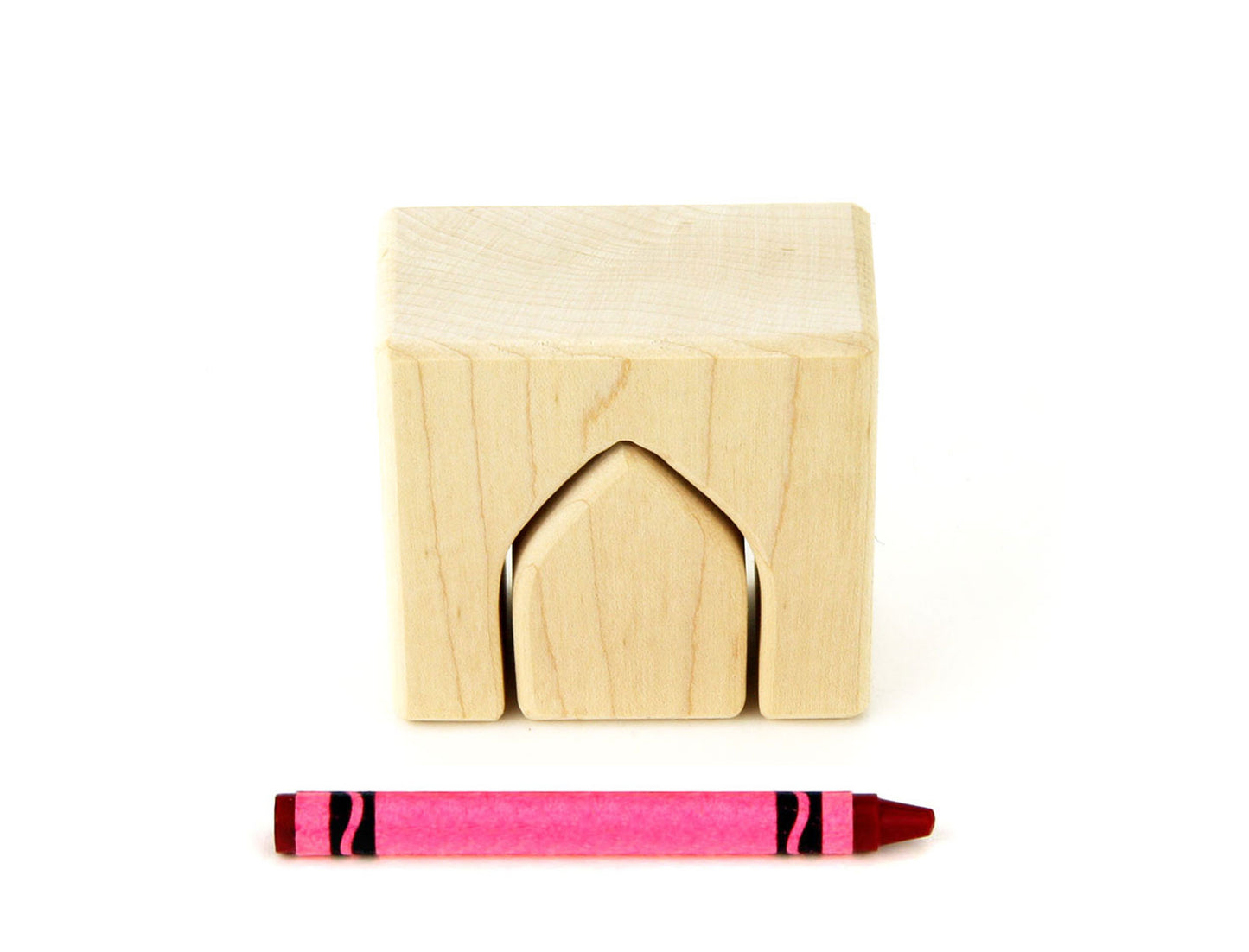 32 pc. Pointed Arch Collection Maple Building Blocks with Tray